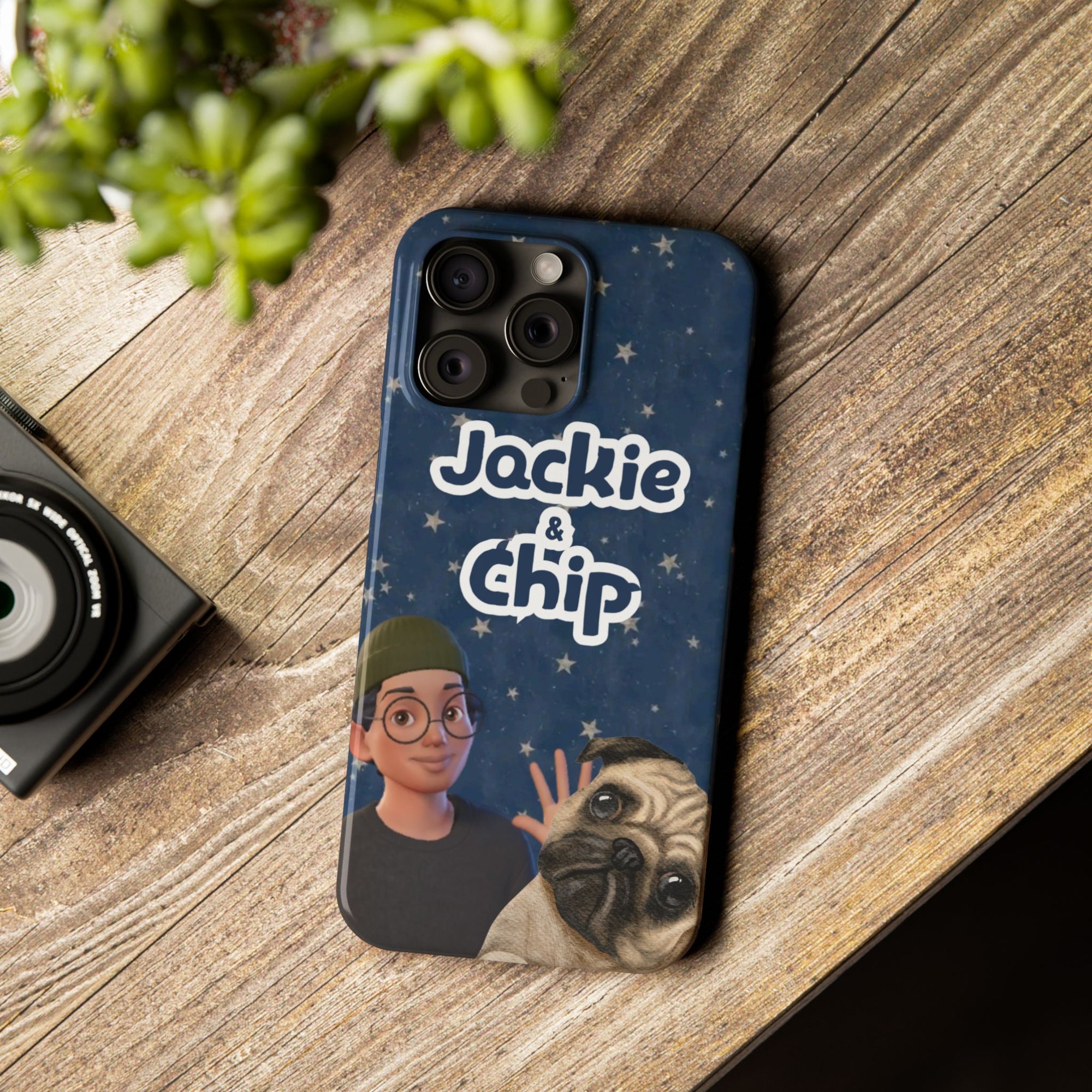 Daily Edition - Night Stars Design - 1 Pet - Personalized Phone Case For Pets And Owner