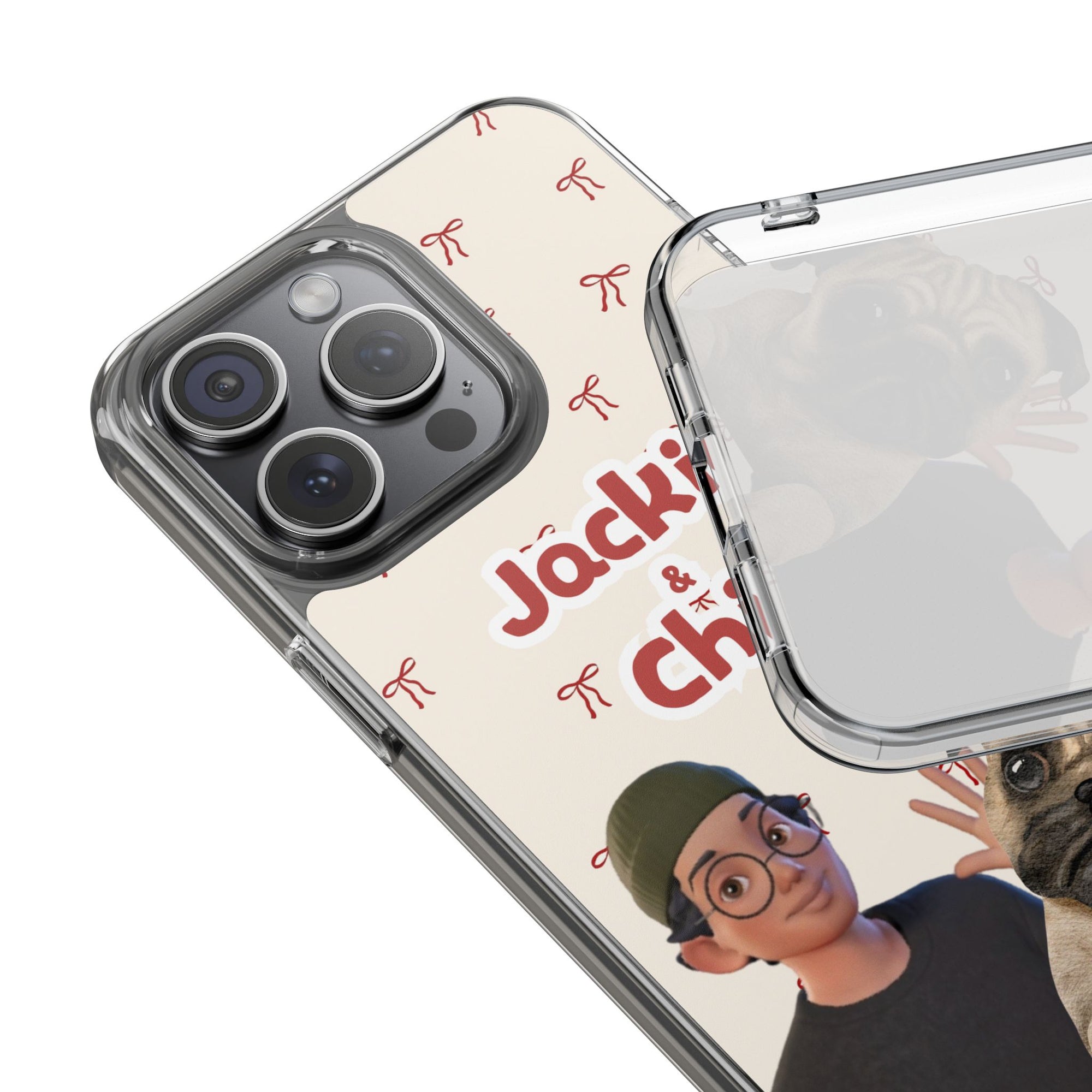 Daily Edition - Bow Design - 1 Pet - Personalized Phone Case For Pets And Owner