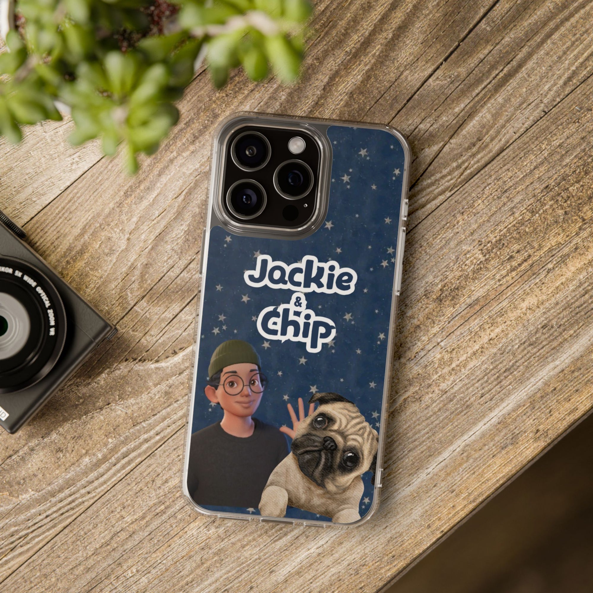 Daily Edition - Night Stars Design - 1 Pet - Personalized Phone Case For Pets And Owner