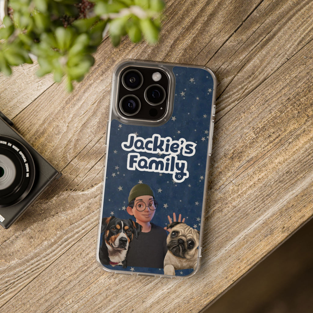 Daily Edition - Night Stars Design - 2 Pets - Personalized Phone Case For Pets And Owner