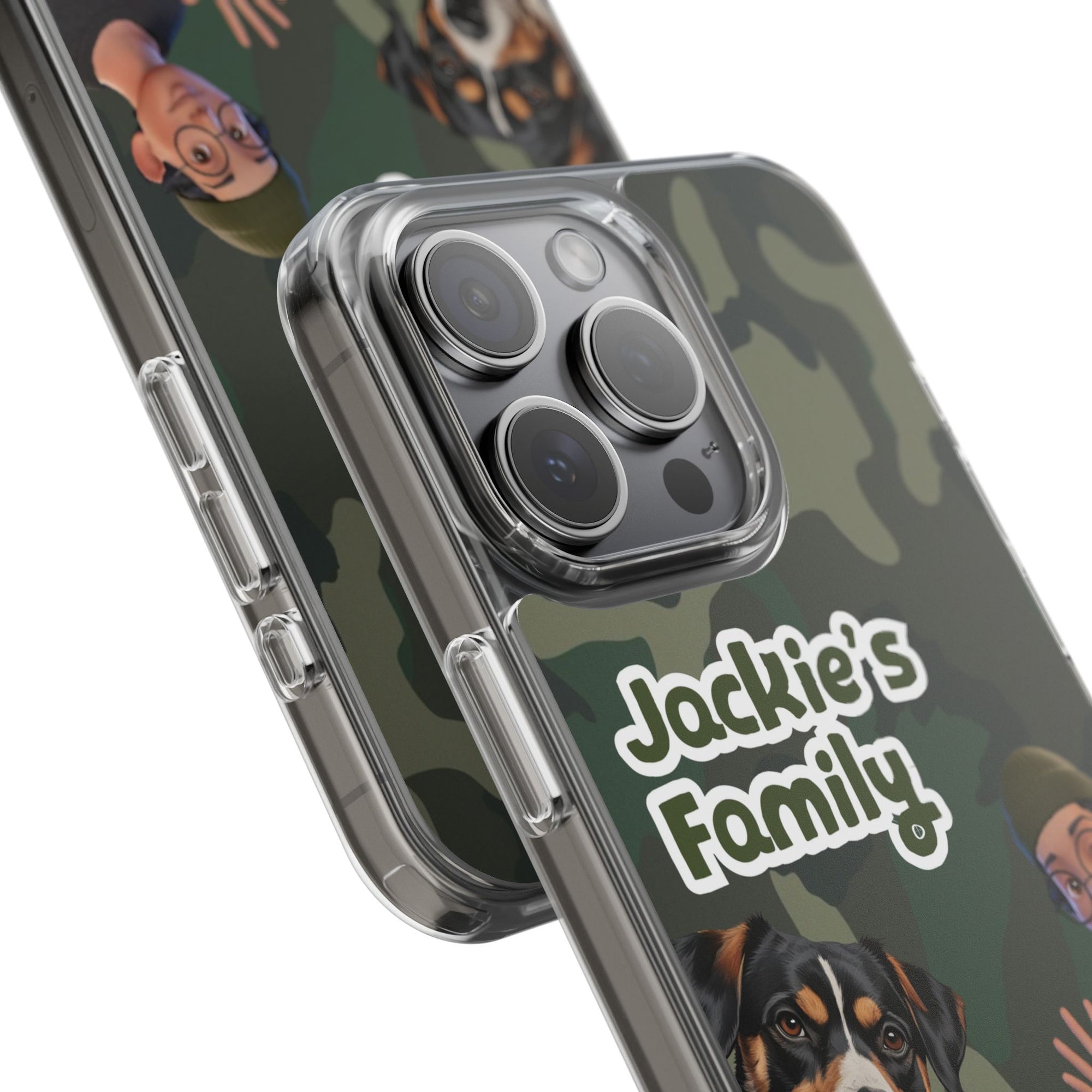 Daily Edition - Camo Design - 3 Pets - Personalized Phone Case For Pets And Owner