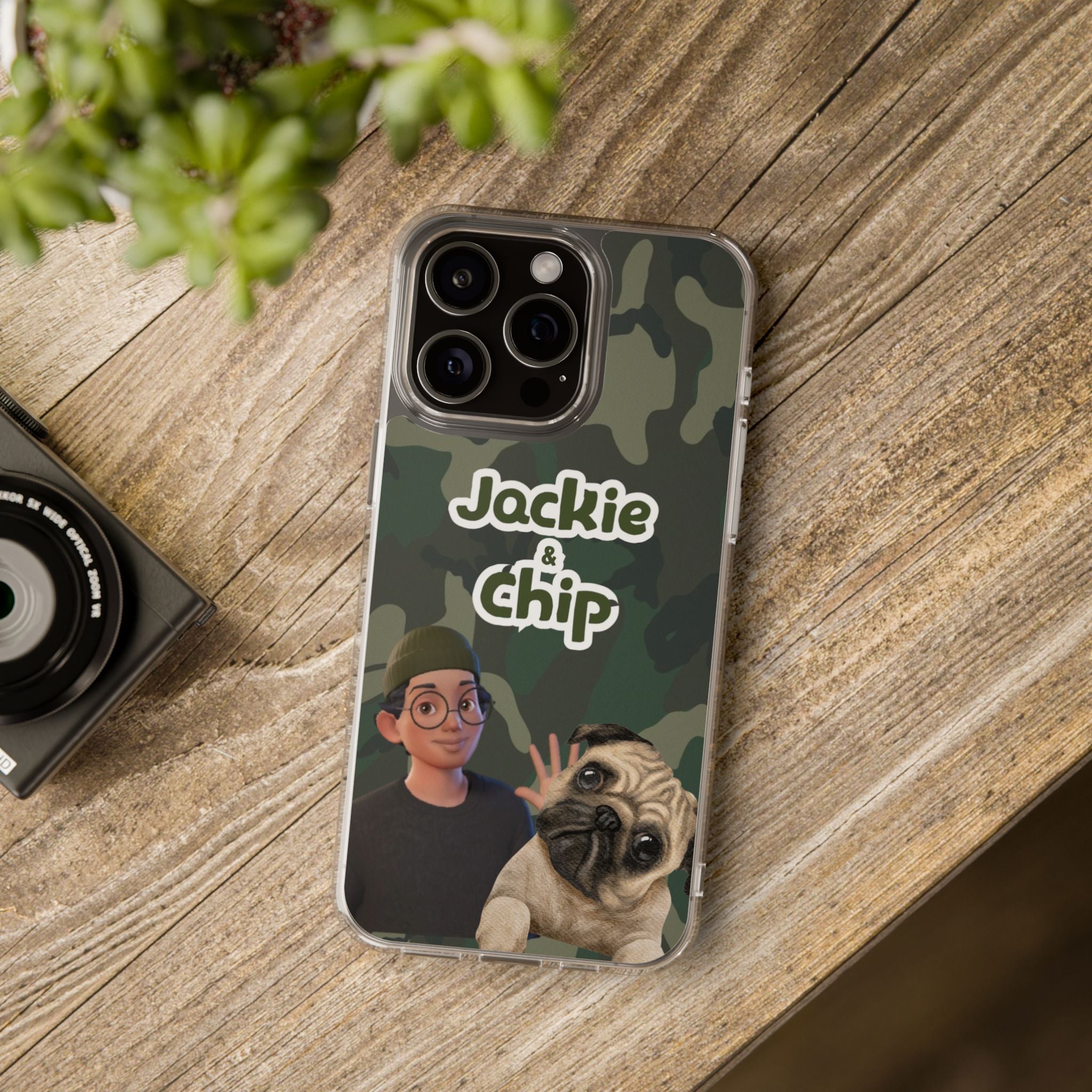 Daily Edition - Camo Design - 1 Pet - Personalized Phone Case For Pets And Owner