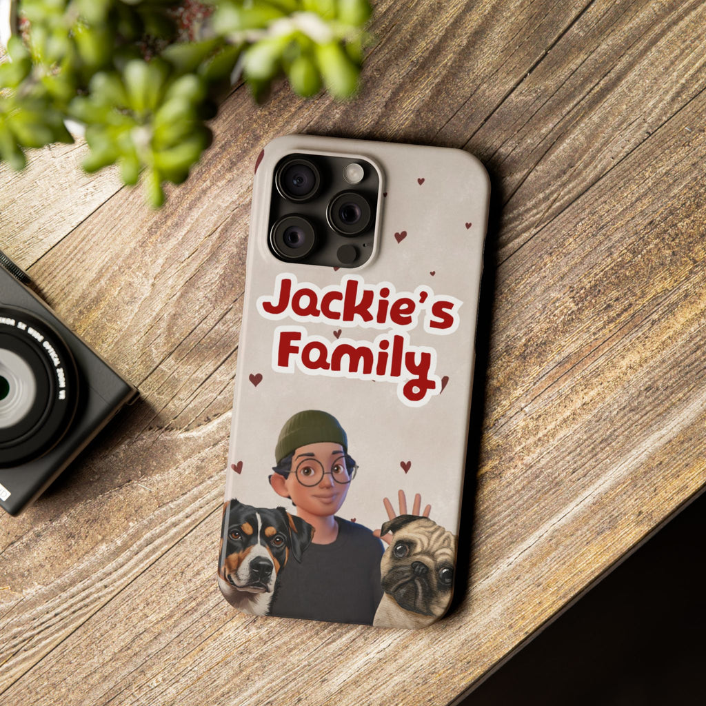 Daily Edition - Bow Design - 2 Pets - Personalized Phone Case For Pets And Owner