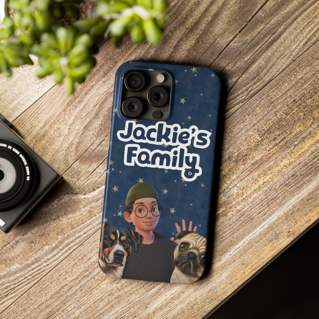Daily Edition - Night Stars Design - 2 Pets - Personalized Phone Case For Pets And Owner