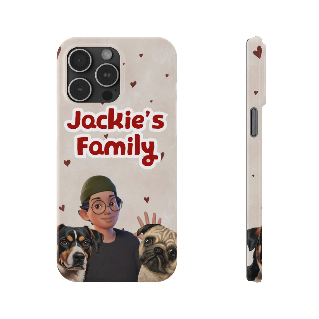 Daily Edition - Bow Design - 2 Pets - Personalized Phone Case For Pets And Owner