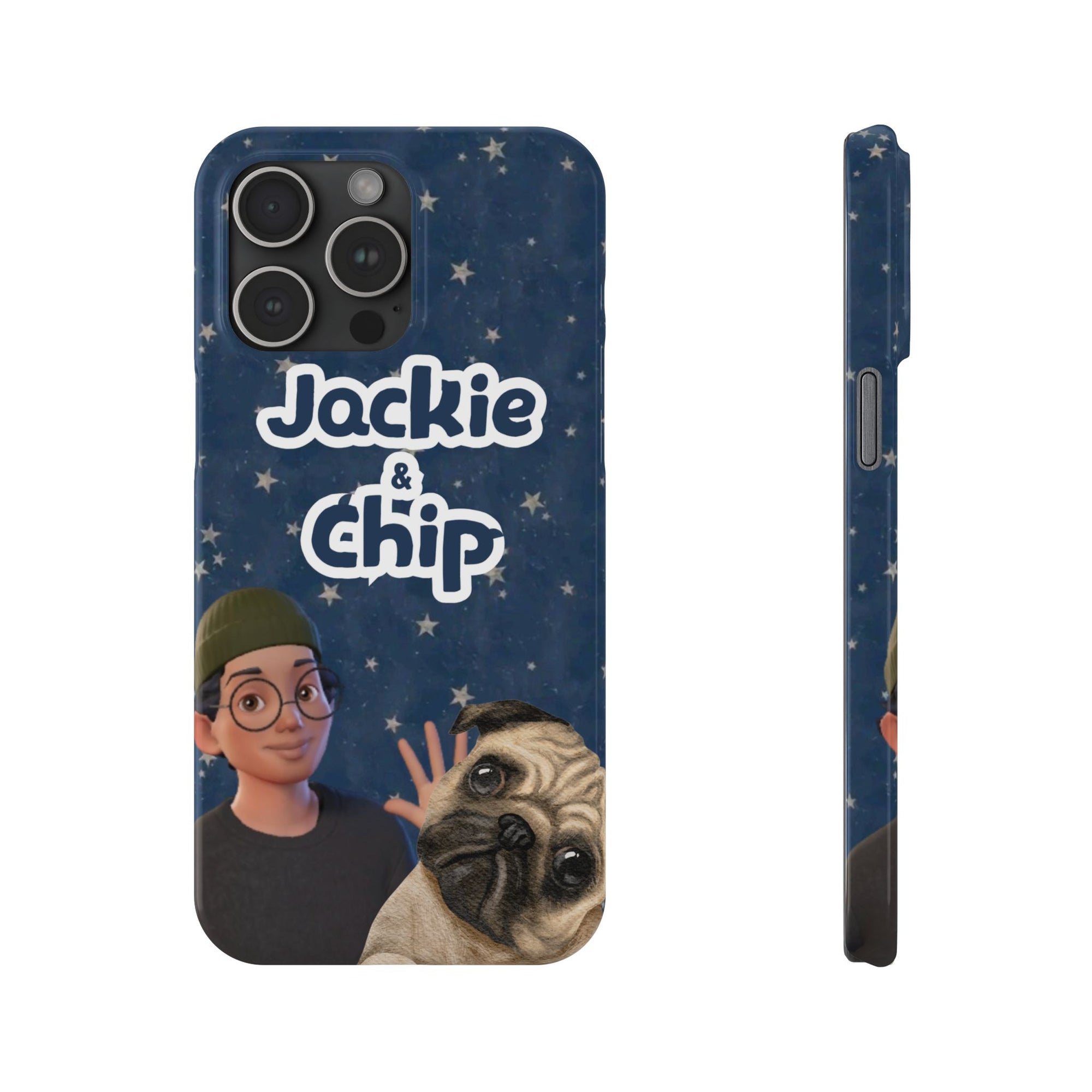 Daily Edition - Night Stars Design - 1 Pet - Personalized Phone Case For Pets And Owner