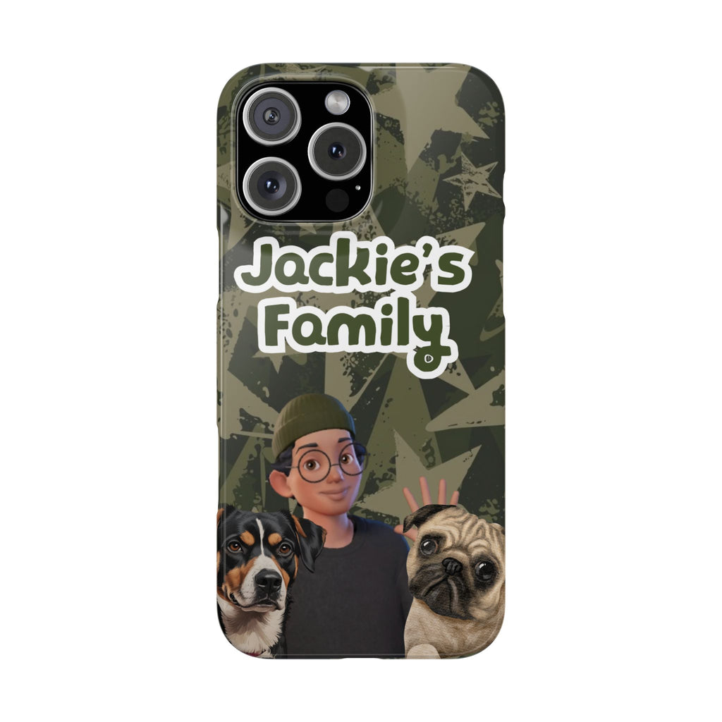 Daily Edition - Star Design - 2 Pets - Personalized Phone Case For Pets And Owner