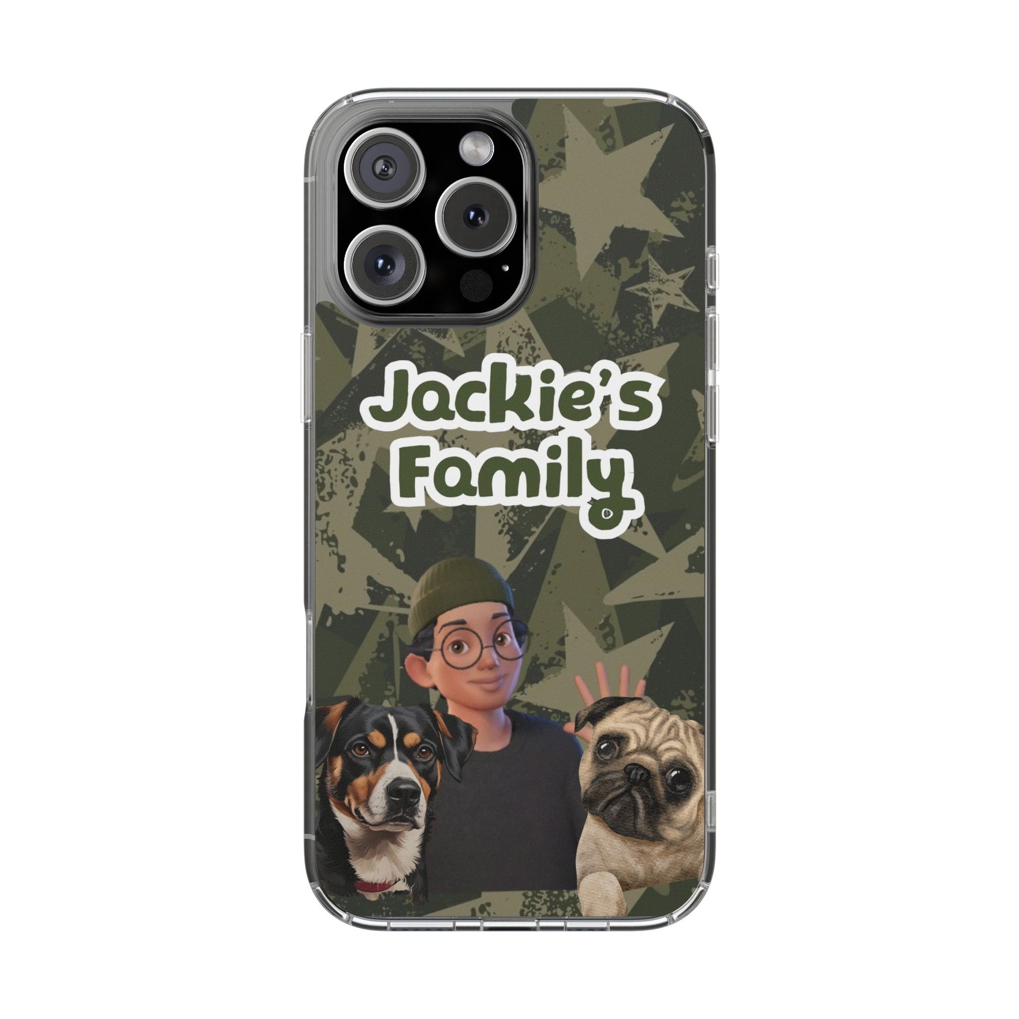 Daily Edition - Star Design - 2 Pets - Personalized Phone Case For Pets And Owner