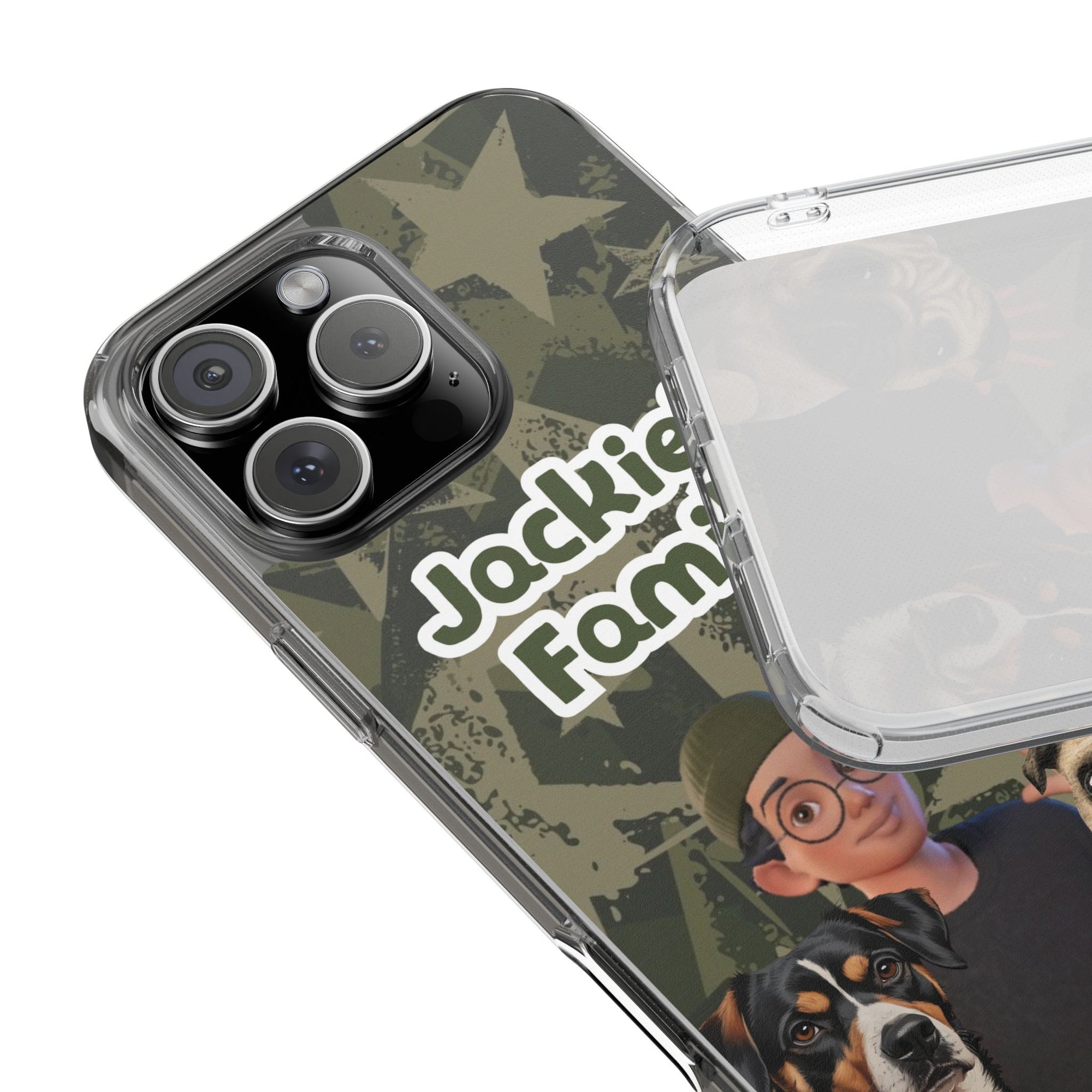 Daily Edition - Star Design - 2 Pets - Personalized Phone Case For Pets And Owner