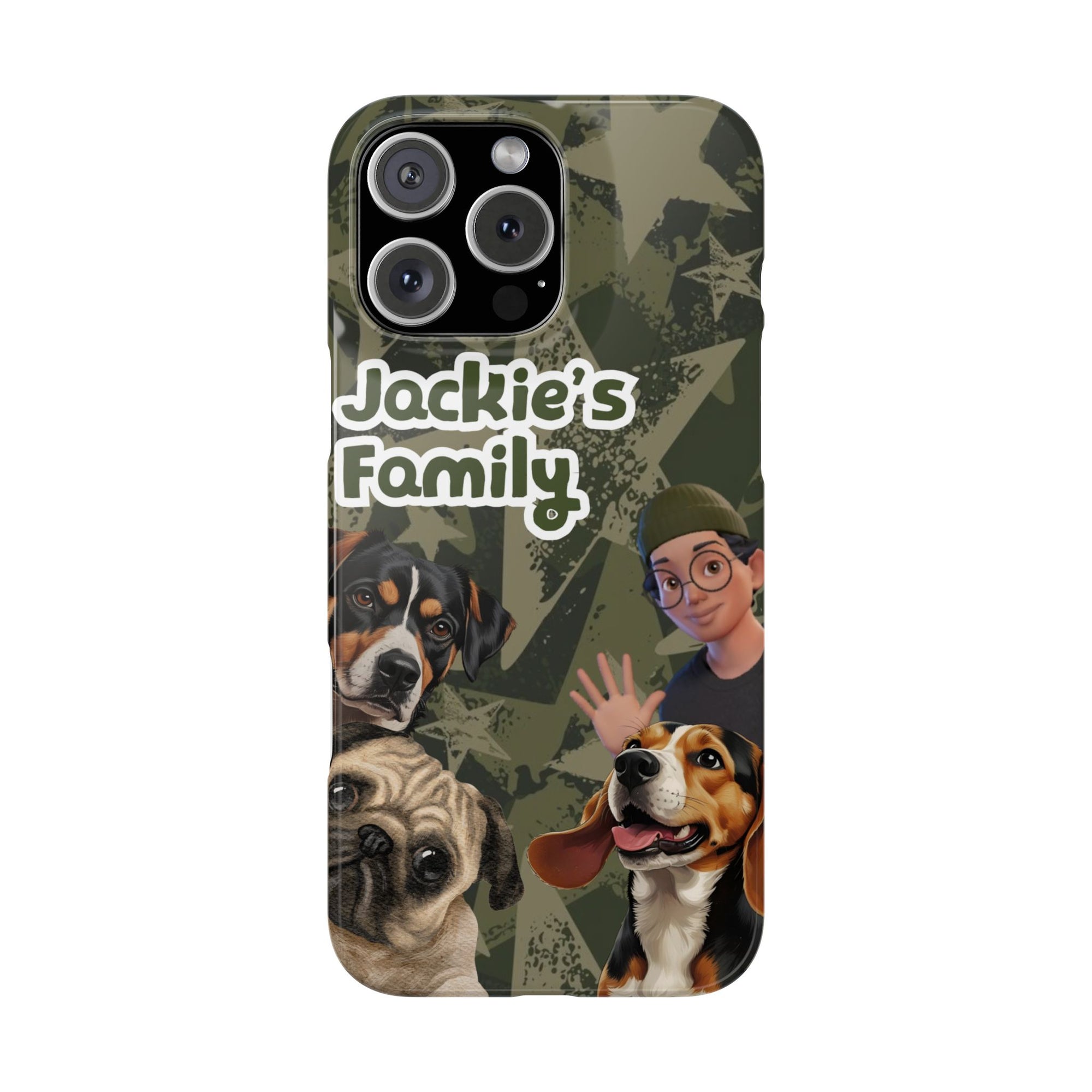 Daily Edition - Star Design - 3 Pets - Personalized Phone Case For Pets And Owner