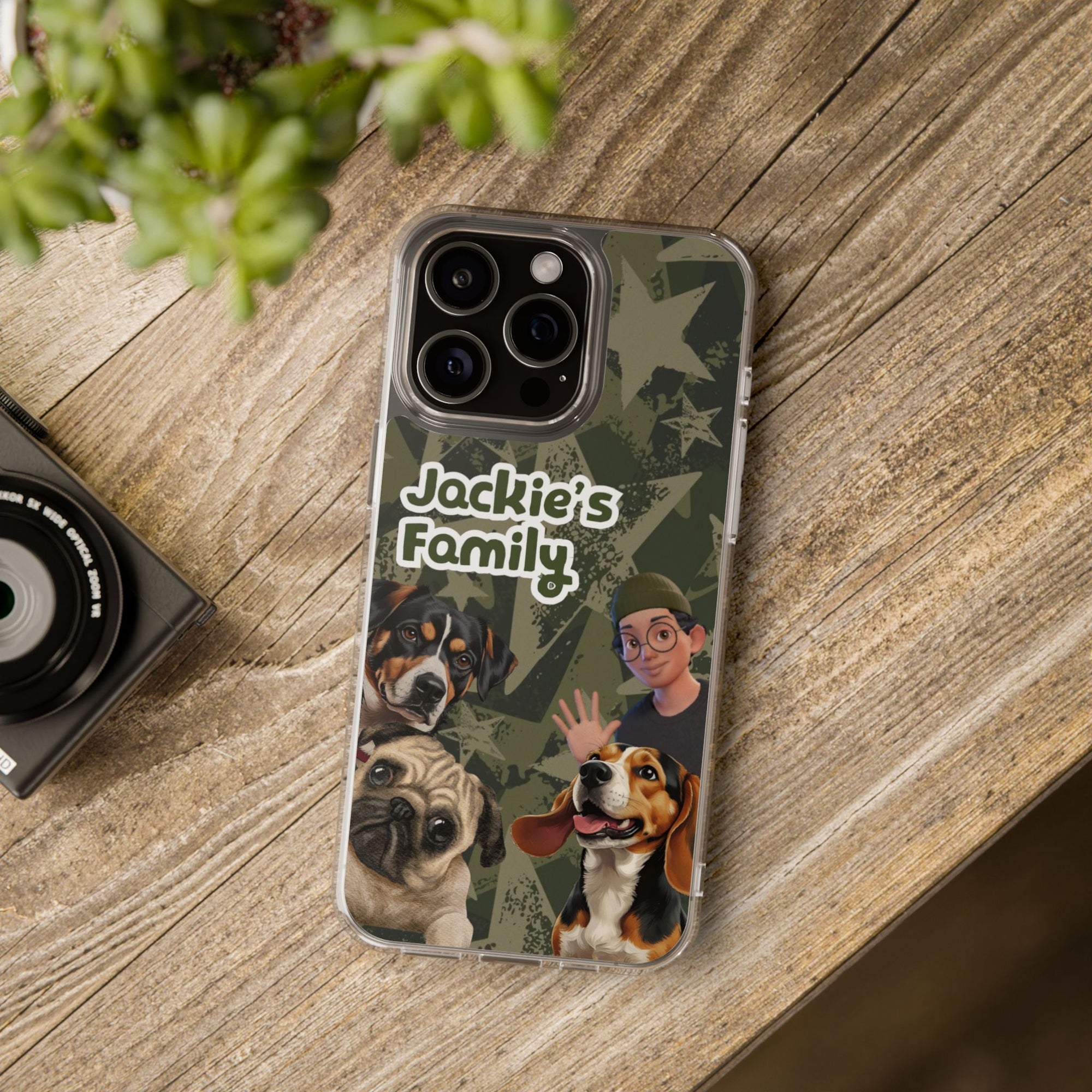 Daily Edition - Star Design - 3 Pets - Personalized Phone Case For Pets And Owner