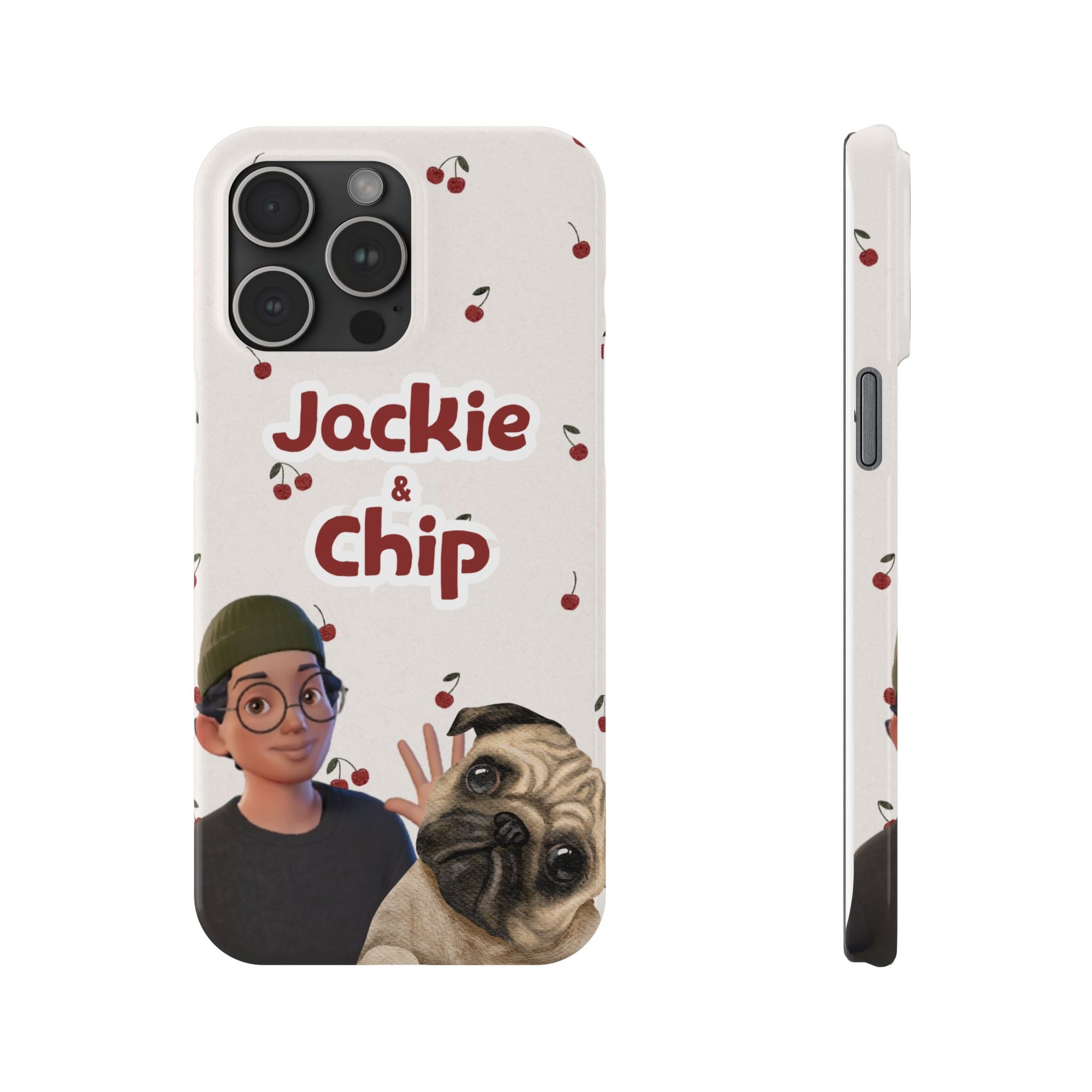 Daily Edition - Cherry Design - 1 Pet - Personalized Phone Case For Pets And Owner