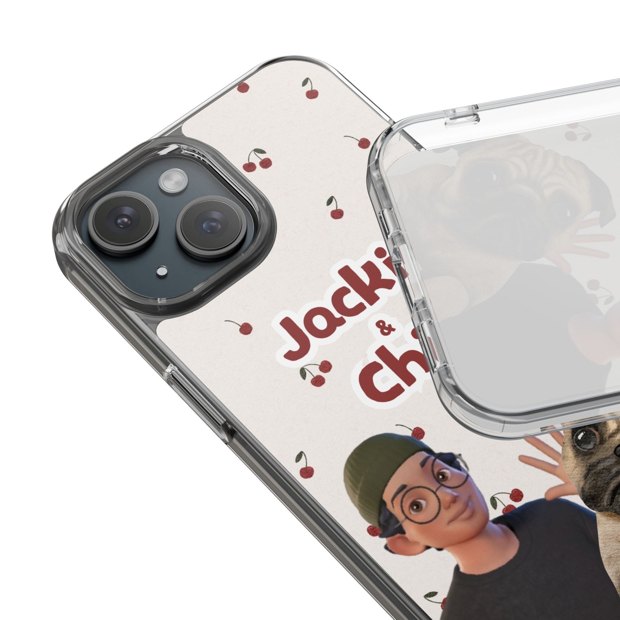 Daily Edition - Cherry Design - 1 Pet - Personalized Phone Case For Pets And Owner