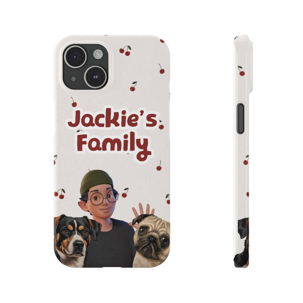 Daily Edition - Cherry Design - 2 Pets - Personalized Phone Case For Pets And Owner