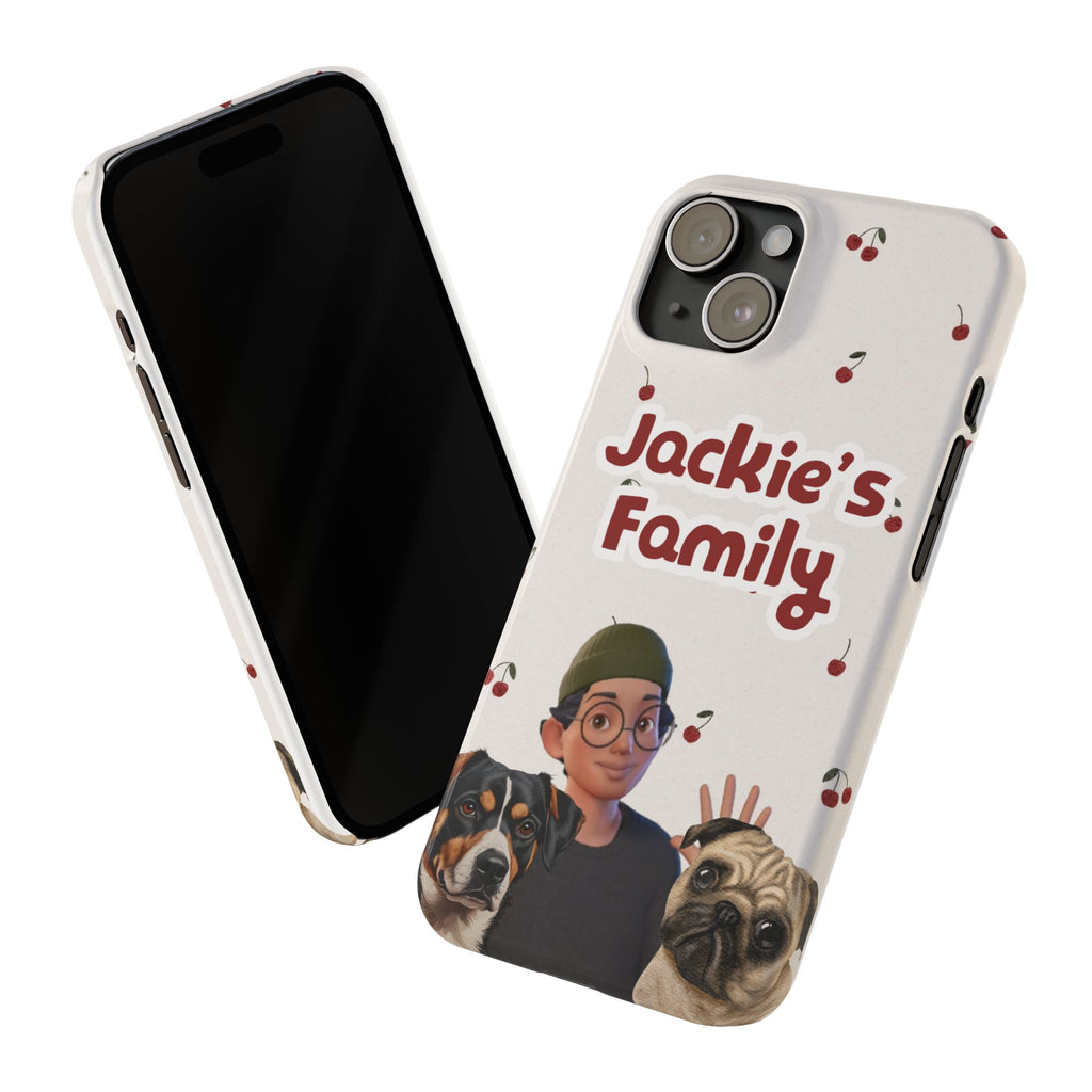 Daily Edition - Cherry Design - 2 Pets - Personalized Phone Case For Pets And Owner