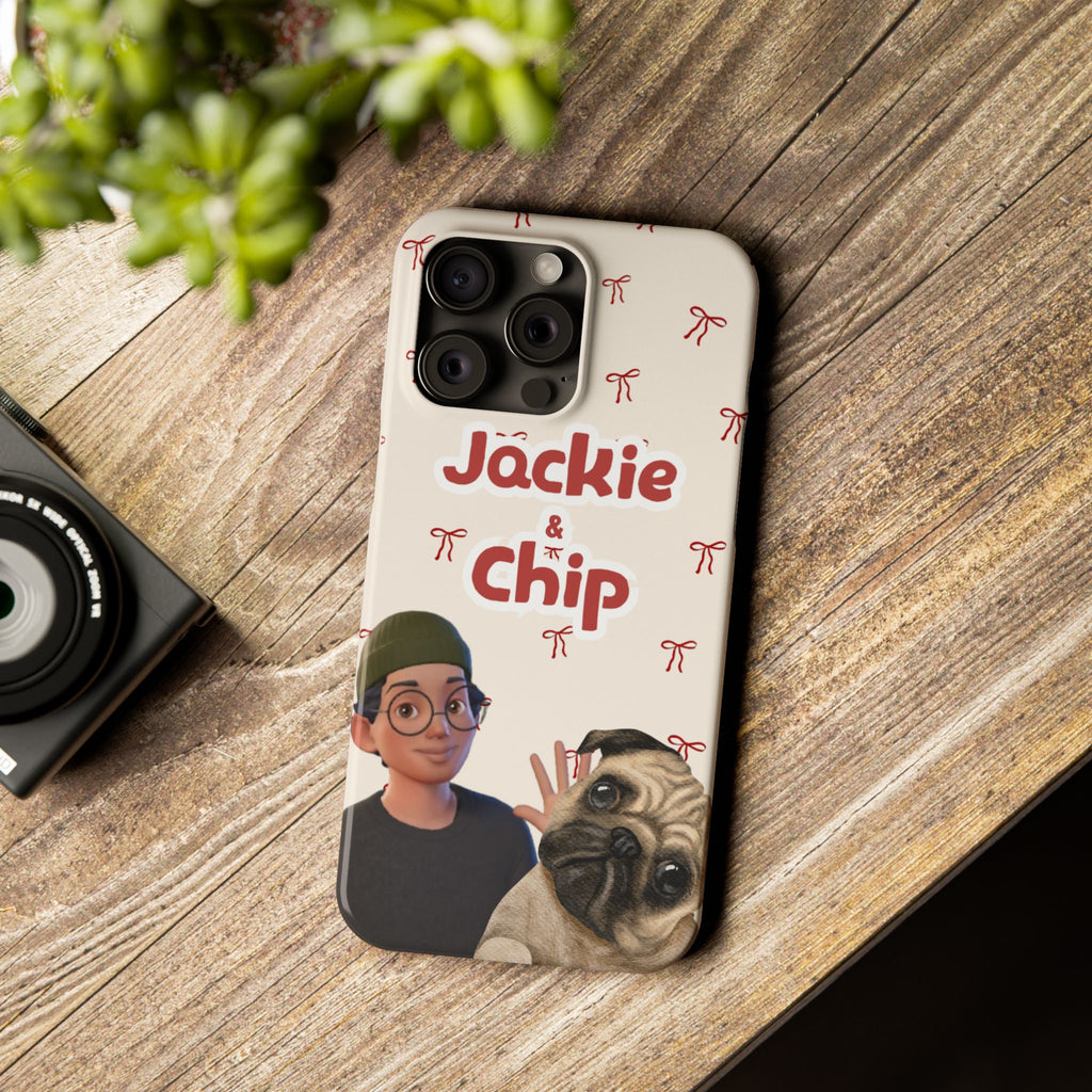 Daily Edition - Bow Design - 1 Pet - Personalized Phone Case For Pets And Owner