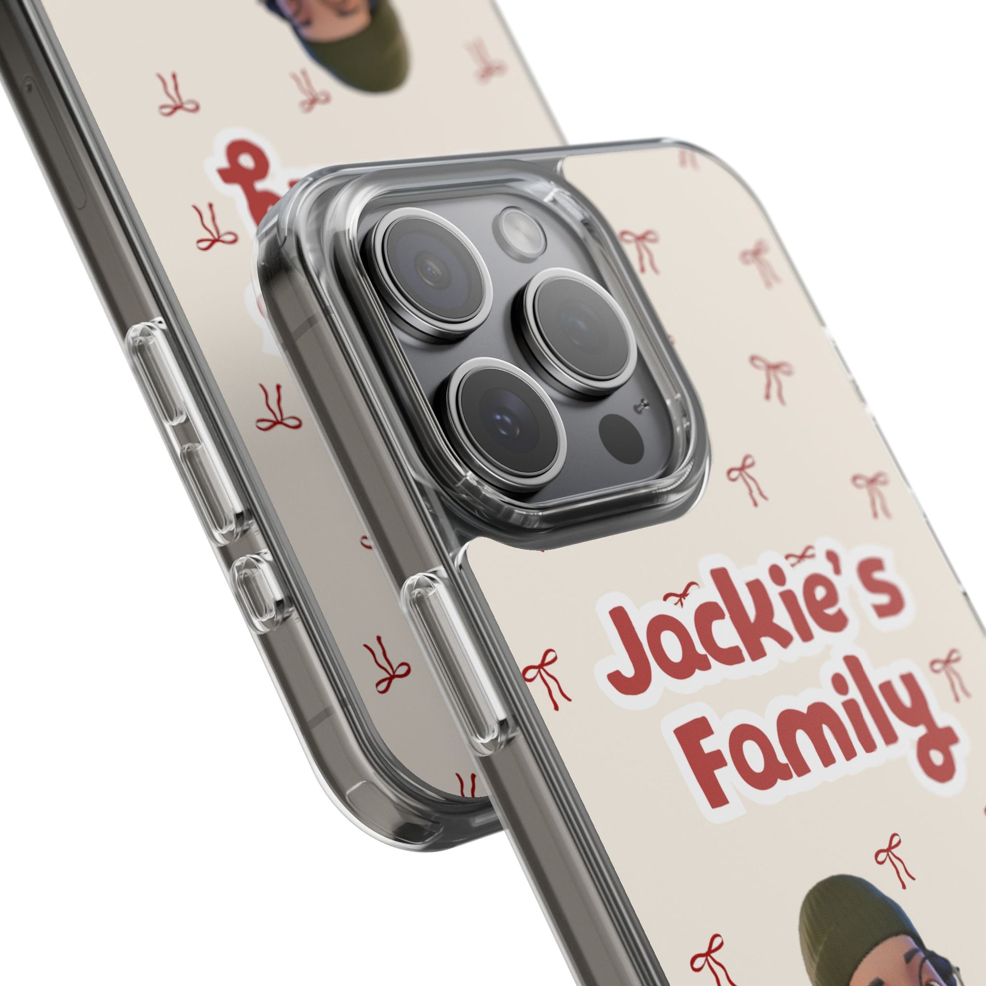 Daily Edition - Bow Design - 2 Pets - Personalized Phone Case For Pets And Owner