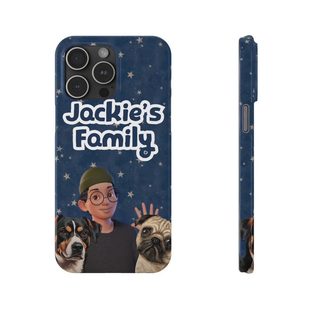 Daily Edition - Night Stars Design - 2 Pets - Personalized Phone Case For Pets And Owner