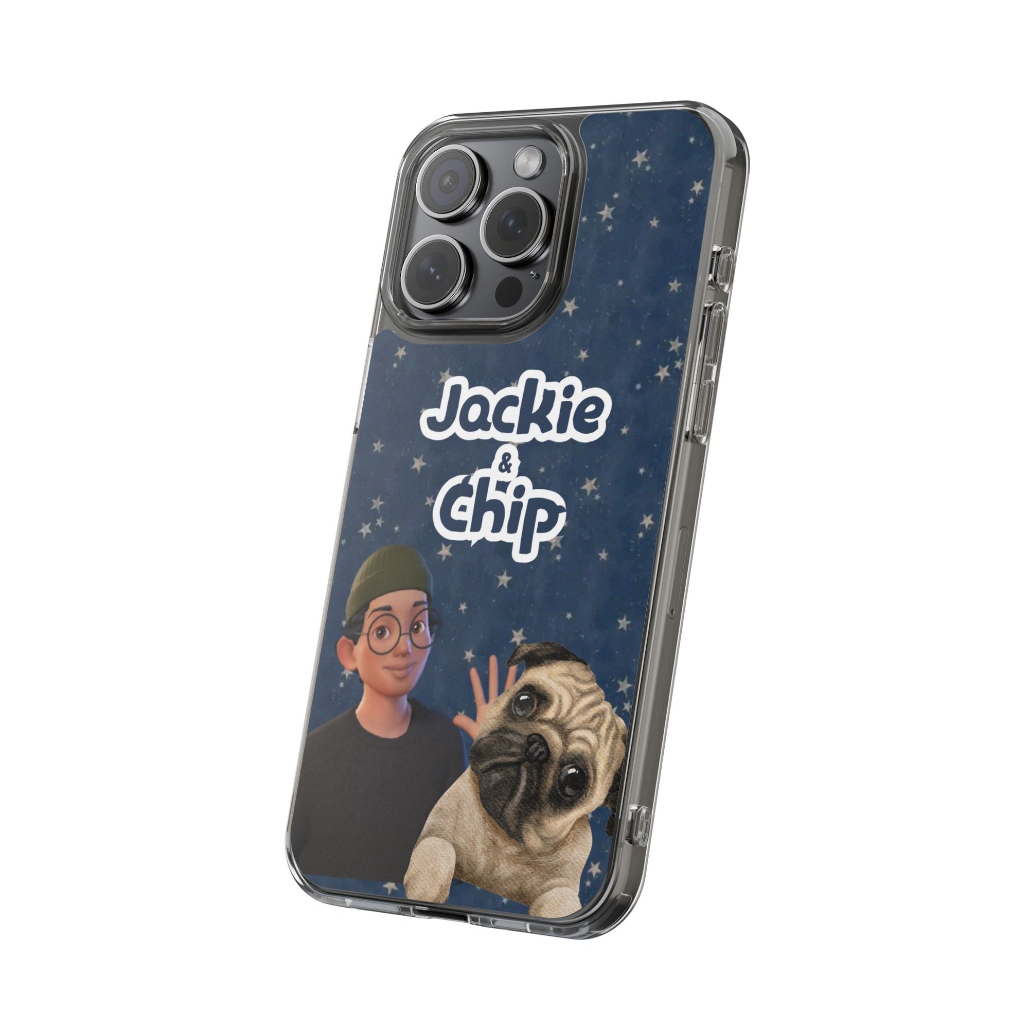 Daily Edition - Night Stars Design - 1 Pet - Personalized Phone Case For Pets And Owner