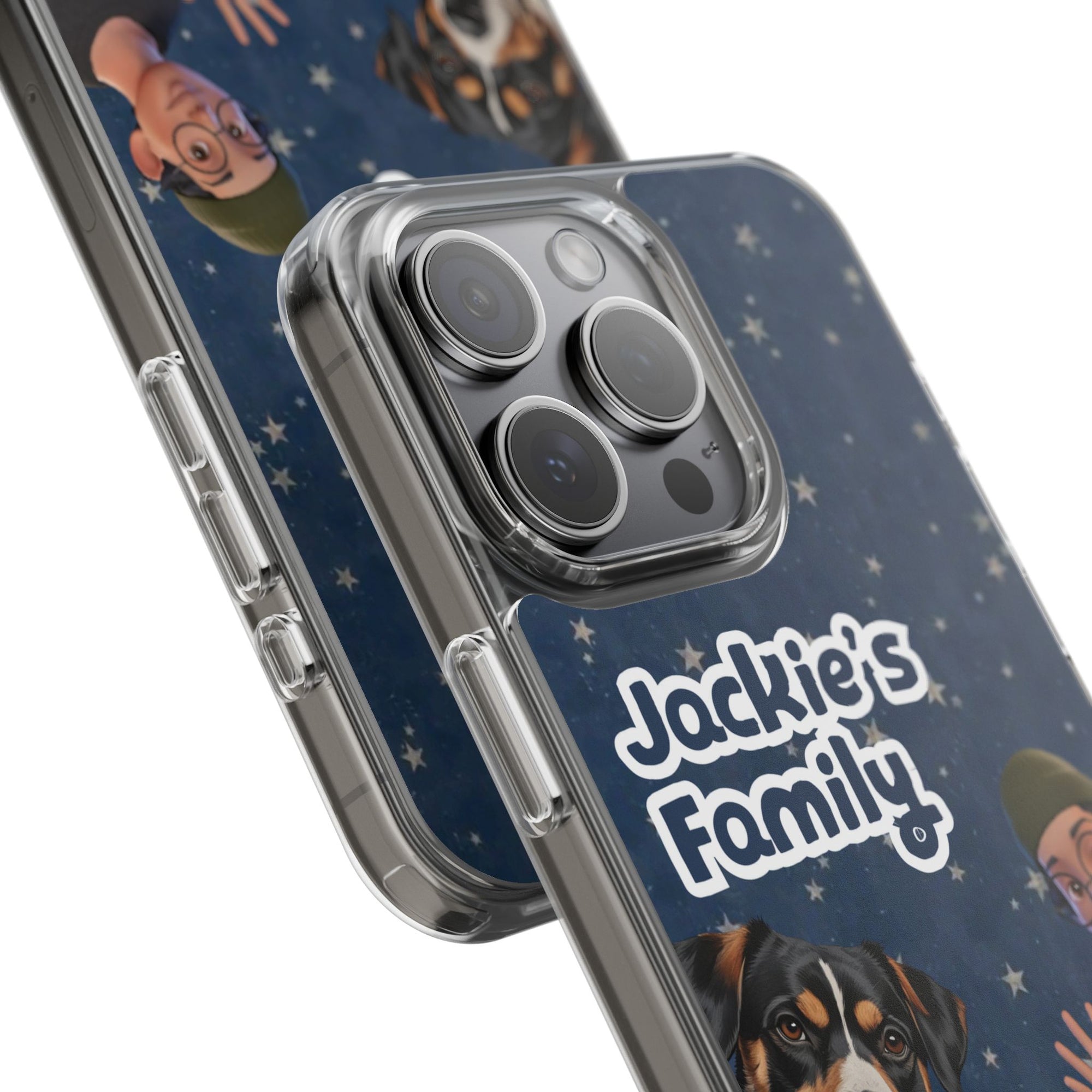 Daily Edition - Night Stars Design - 3 Pets - Personalized Phone Case For Pets And Owner