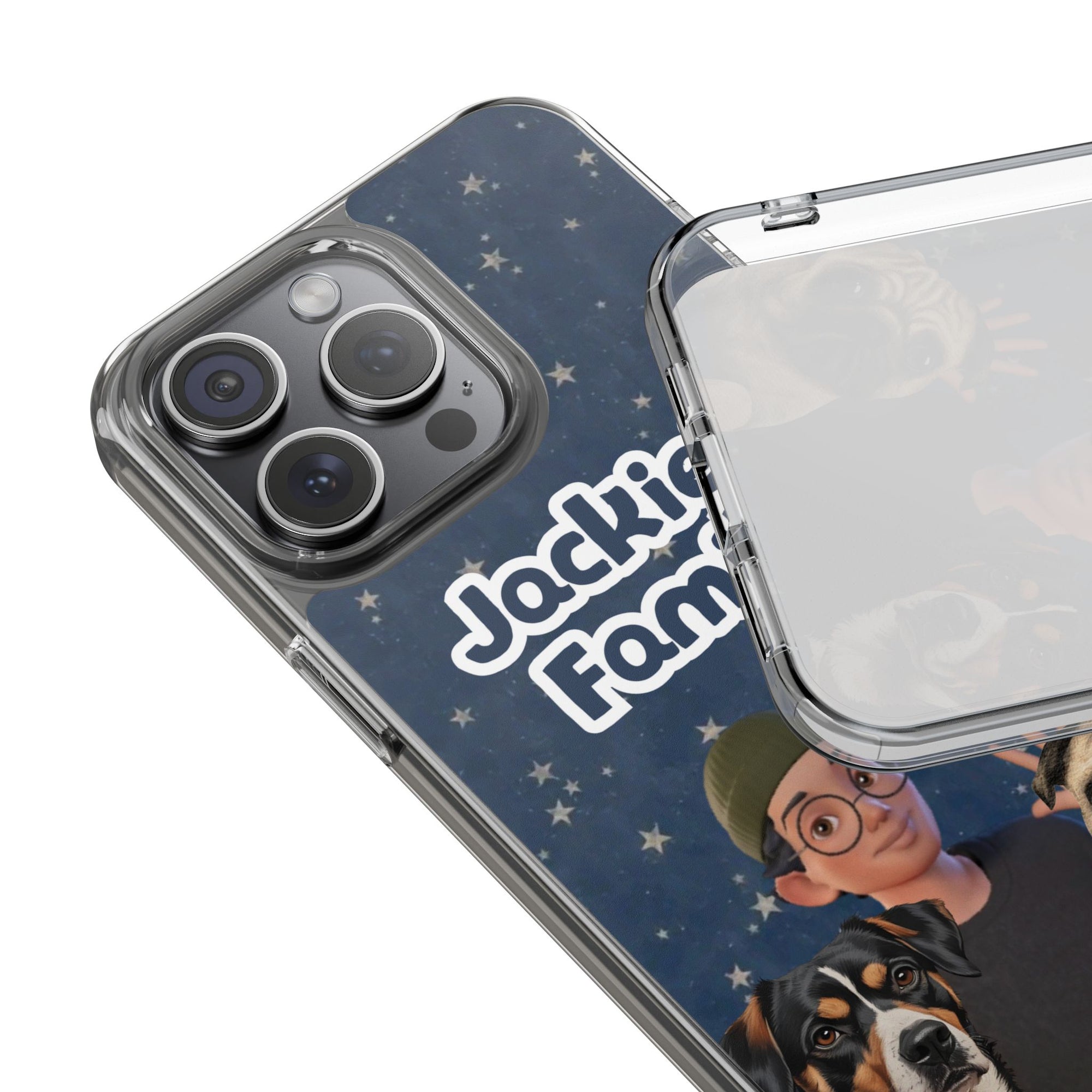 Daily Edition - Night Stars Design - 2 Pets - Personalized Phone Case For Pets And Owner
