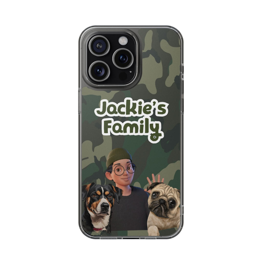 Daily Edition - Camo Design - 2 Pets - Personalized Phone Case For Pets And Owner