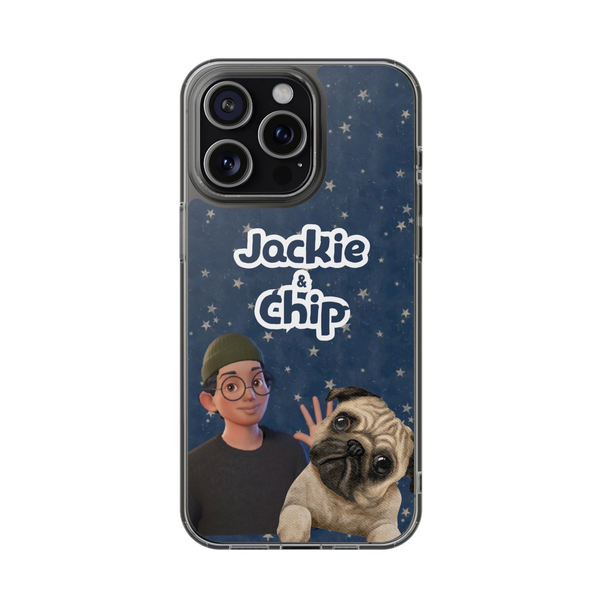 Daily Edition - Night Stars Design - 1 Pet - Personalized Phone Case For Pets And Owner
