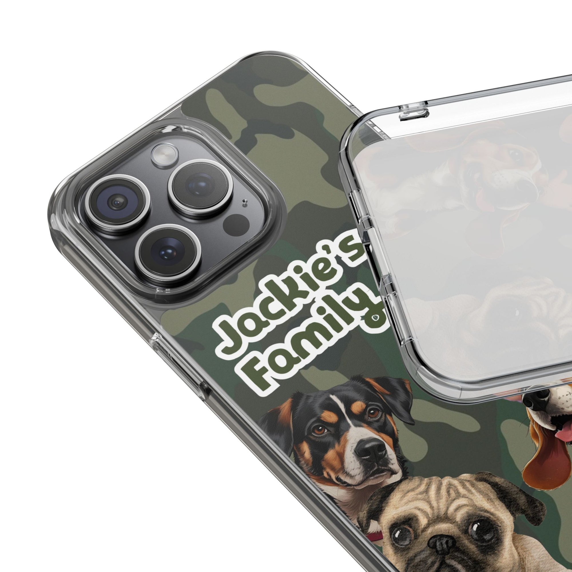 Daily Edition - Camo Design - 3 Pets - Personalized Phone Case For Pets And Owner