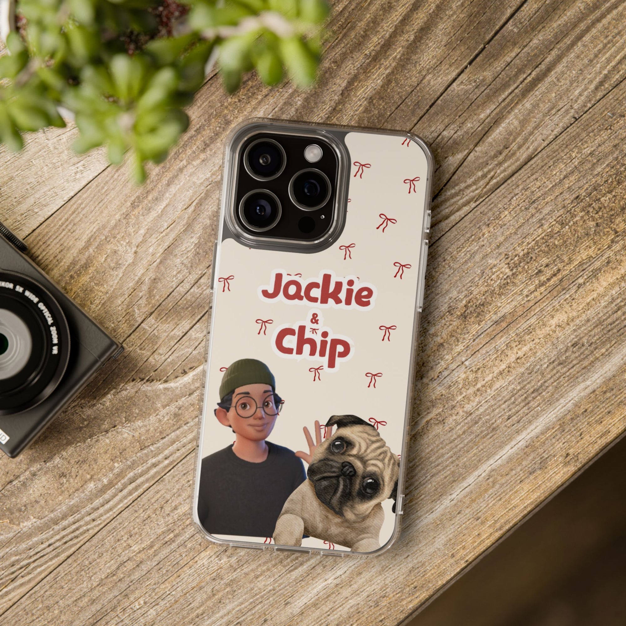 Daily Edition - Bow Design - 1 Pet - Personalized Phone Case For Pets And Owner