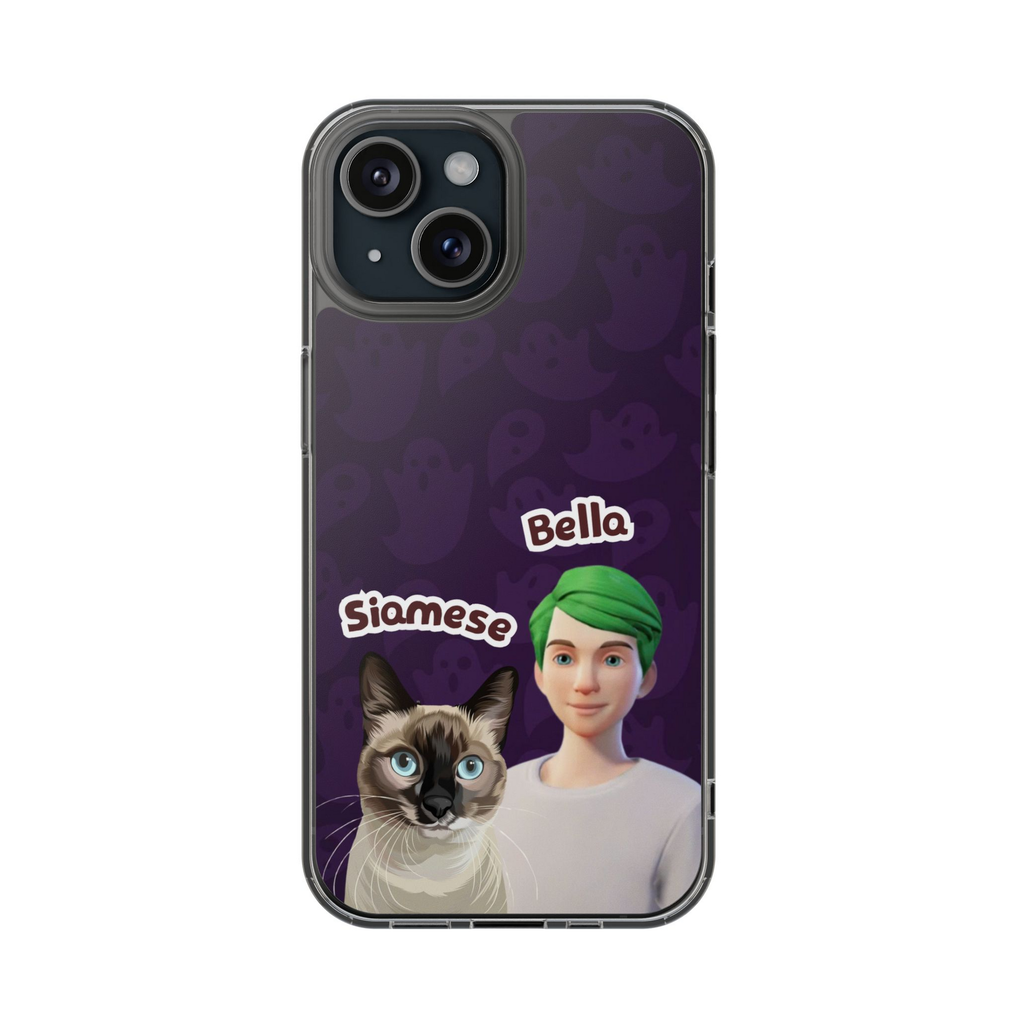 Halloween Edition - Ghost Design - Custom Pet & Owner Photo Phone Case