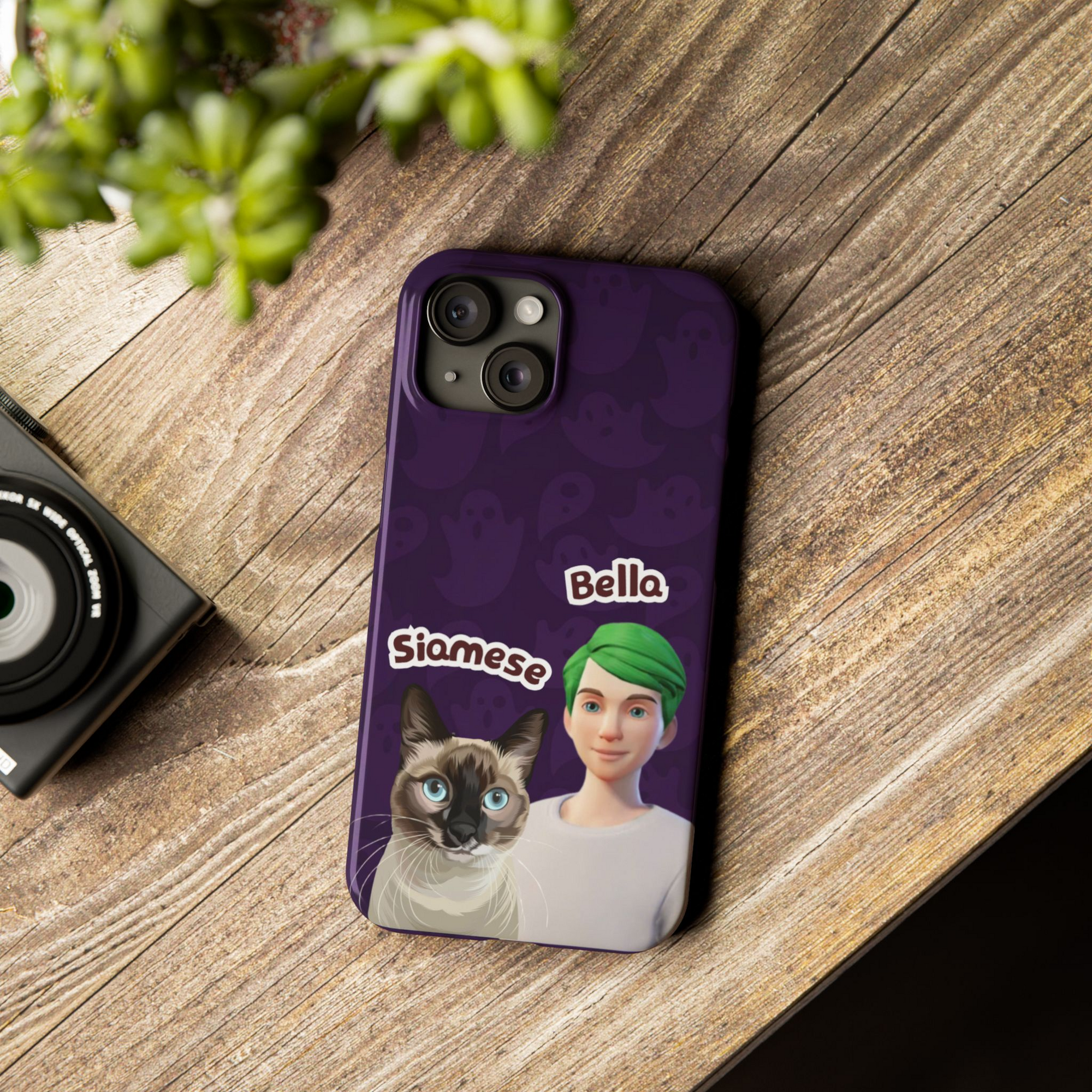 Halloween Edition - Ghost Design - Custom Pet & Owner Photo Phone Case