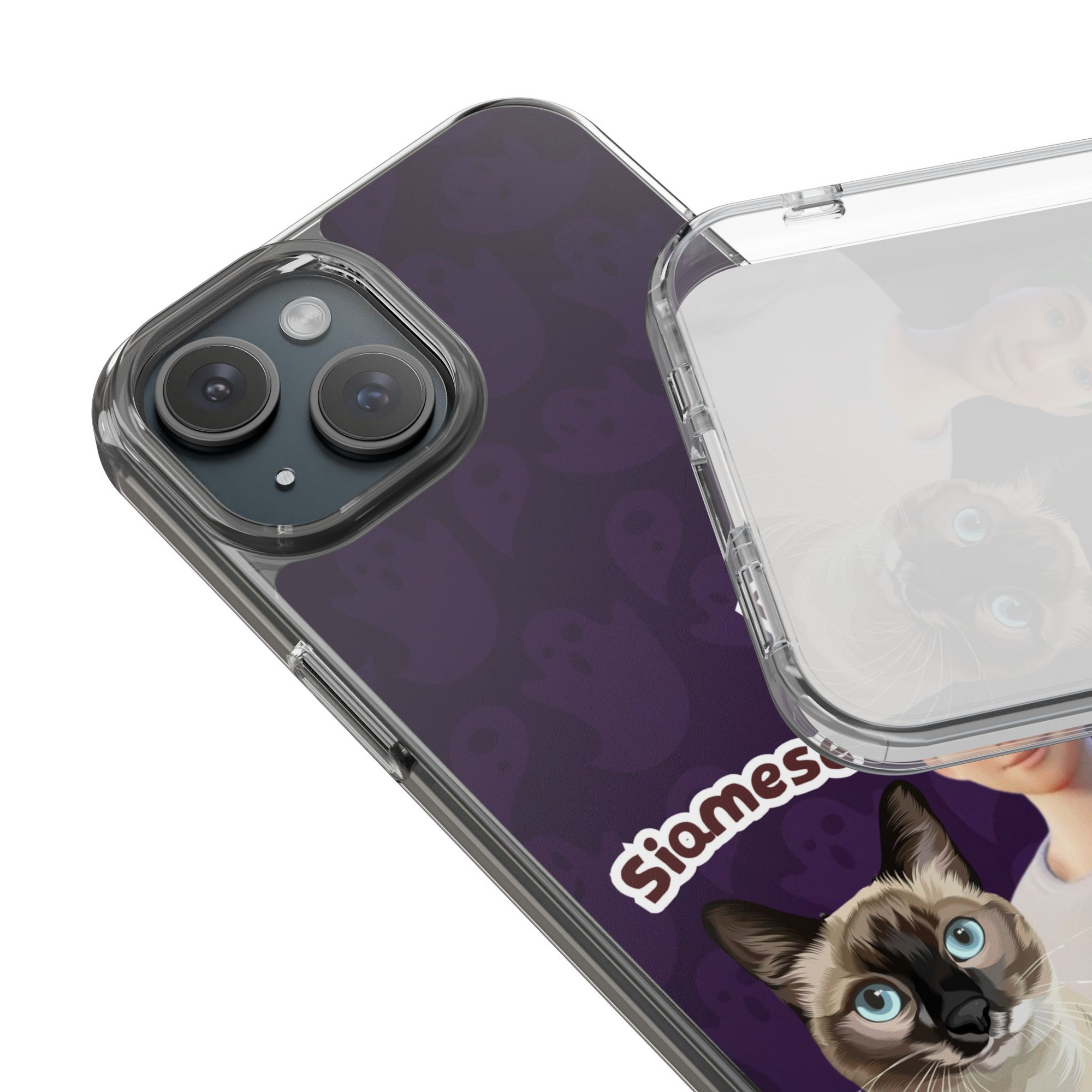 Halloween Edition - Ghost Design - Custom Pet & Owner Photo Phone Case
