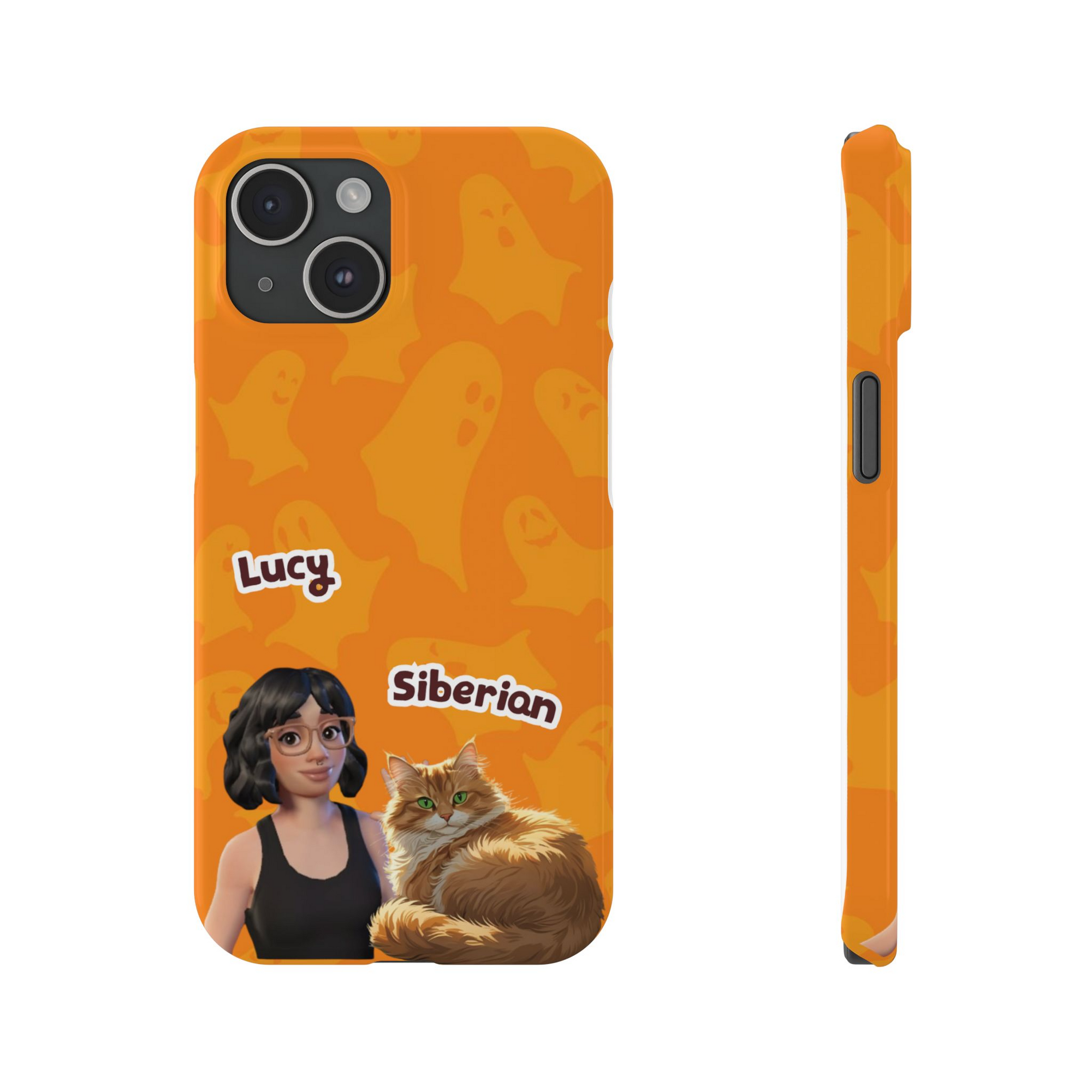 Halloween Edition - Ghost Design - Custom Pet & Owner Photo Phone Case