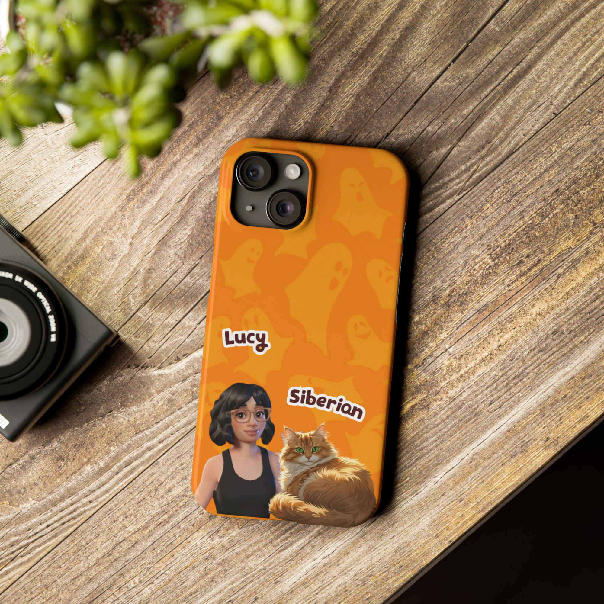 Halloween Edition - Ghost Design - Custom Pet & Owner Photo Phone Case